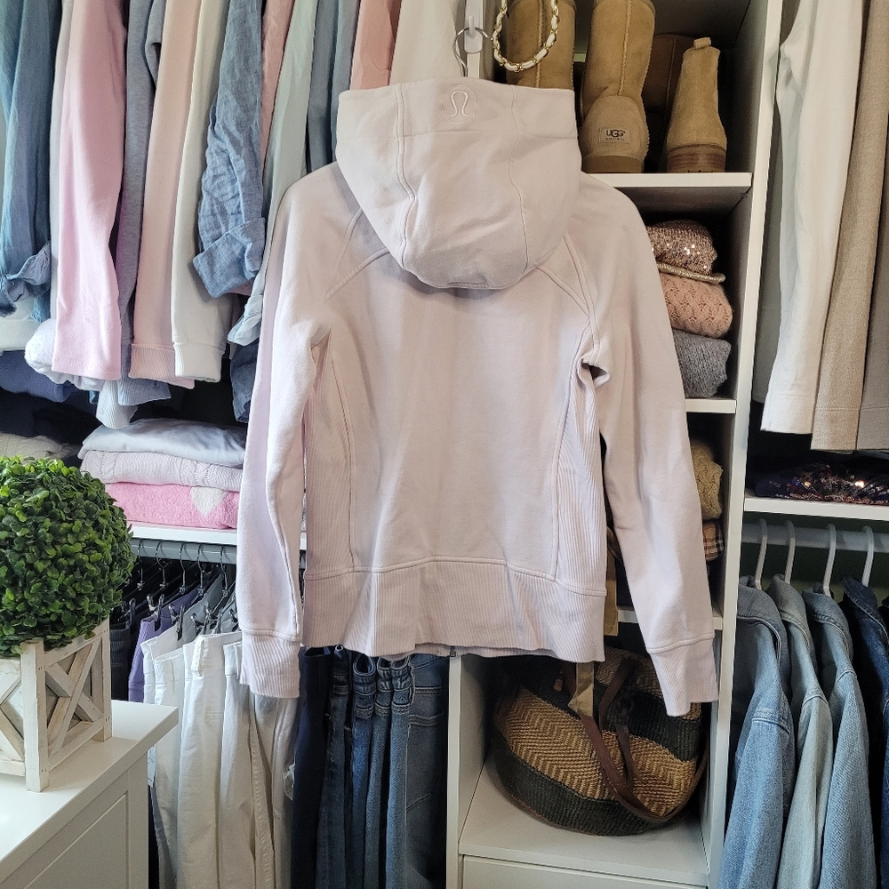 Lululemon Scuba Full-Zip Hoodie Pink - Like New - Size 8 - Flutterby Pink - Picture 6 of 11